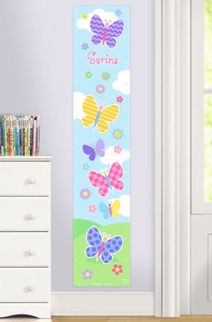 Butterfly Personalized Self-Adhesive Growth Chart