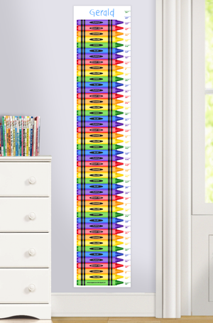 Crayons Personalized Self-Adhesive Growth Chart