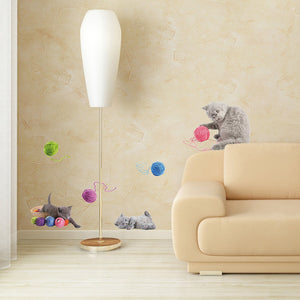 Playful Kitty Cat Wall Decals Peel and Stick Stickers