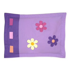 Purple Daisies Floral Daisy Kids Girl Pillow Sham for Girls