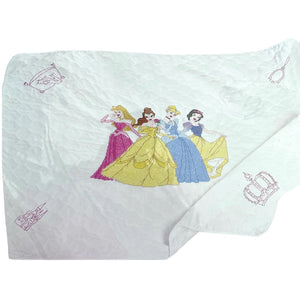 New Vintage Disney Princess Counted Cross Stitch Quilt Kit or PDF Pattern Instructions Lap Baby Girl Quilt Keepsake Baby Nursery Crib Blanket 34" x 43" Retired 2007