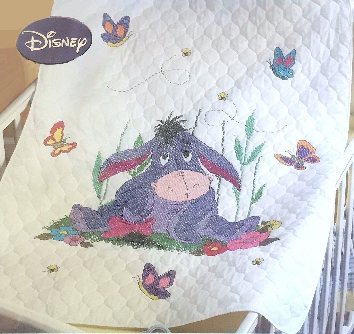 Disney, Other, Disney Eyore Embrodery Cross Stitch Art Set With All  Pieces 25 Inches