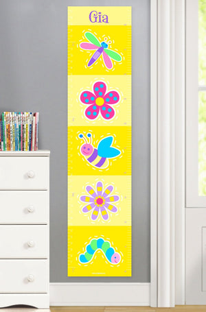 Flowerland Personalized Canvas Growth Chart