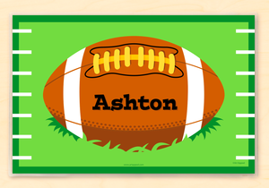 Football Personalized Placemat 18" x 12" with Alphabet