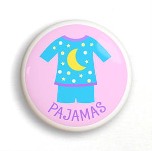 Girl's Pajamas Ceramic Drawer Knob 2"