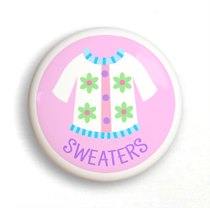 Girl Sweaters Ceramic Drawer Knob 2"