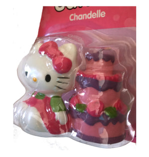 Hello Kitty Birthday Party Wax Candle Cake Topper 3.5" - 3-Tiered Cake Decor Rare