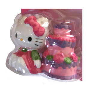 Hello Kitty Birthday Party Wax Candle Cake Topper 3.5" - 3-Tiered Cake Decor Rare