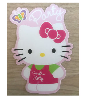 Hello Kitty Die Cut Birthday Party Invitation Cards 8 CT