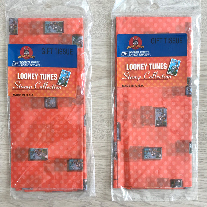 Bugs Bunny Looney Tunes Gift Tissue Set of 5 Sheets - USPS Stamp Collection Collectible Tissue Paper Hallmark 1997