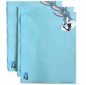 Bugs Bunny Looney Tunes USPS Computer Stationery 8 1/2" x 11" With Envelope 2pc Set