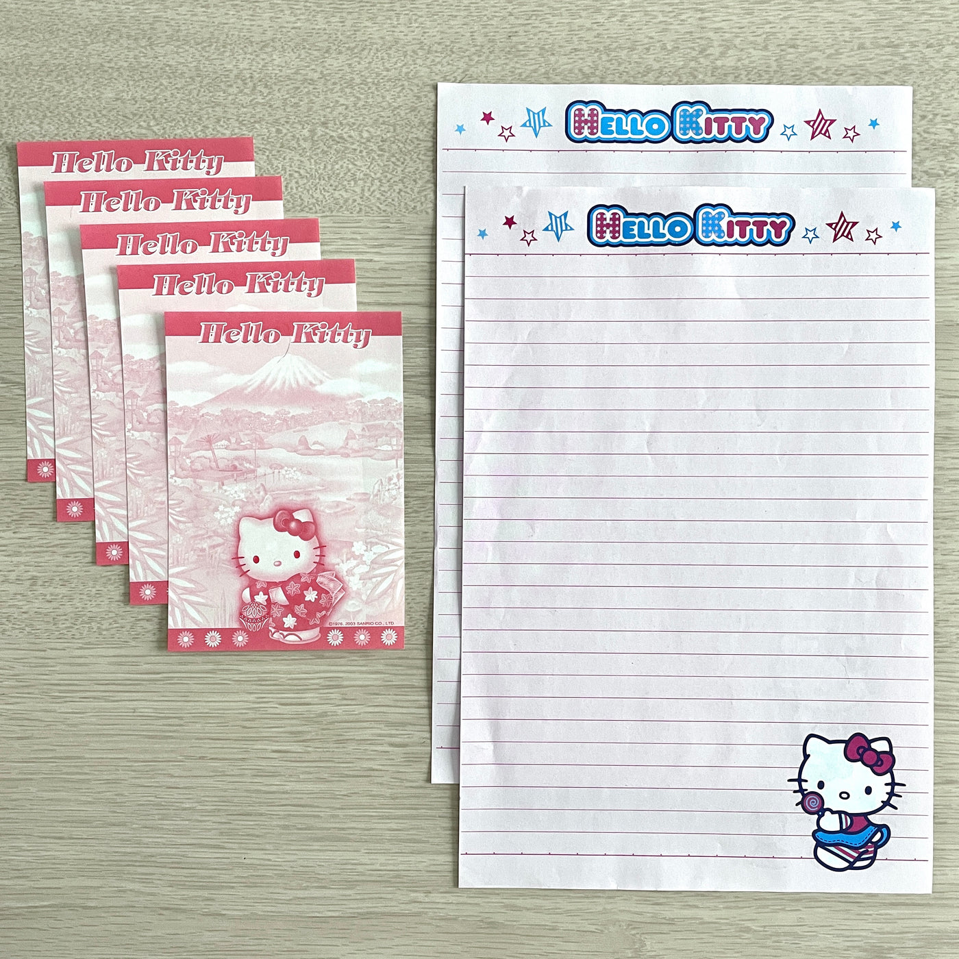 Vintage Sanrio Hello Kitty Loose Stationery Memo Sheet Note Set Sample –  KidsRoomTreasures.com