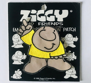 Vintage Ziggy Character Embroidered Iron-On Patch Set Collectible Tom Wilson Comic