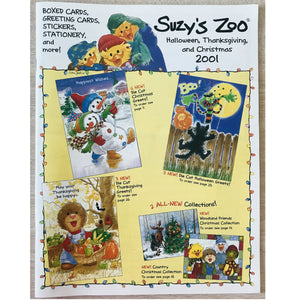 Suzy's Zoo Wholesale Promotional Catalog Halloween, Thanksgiving, Christmas 2001 - Suzy's Zoo Studios