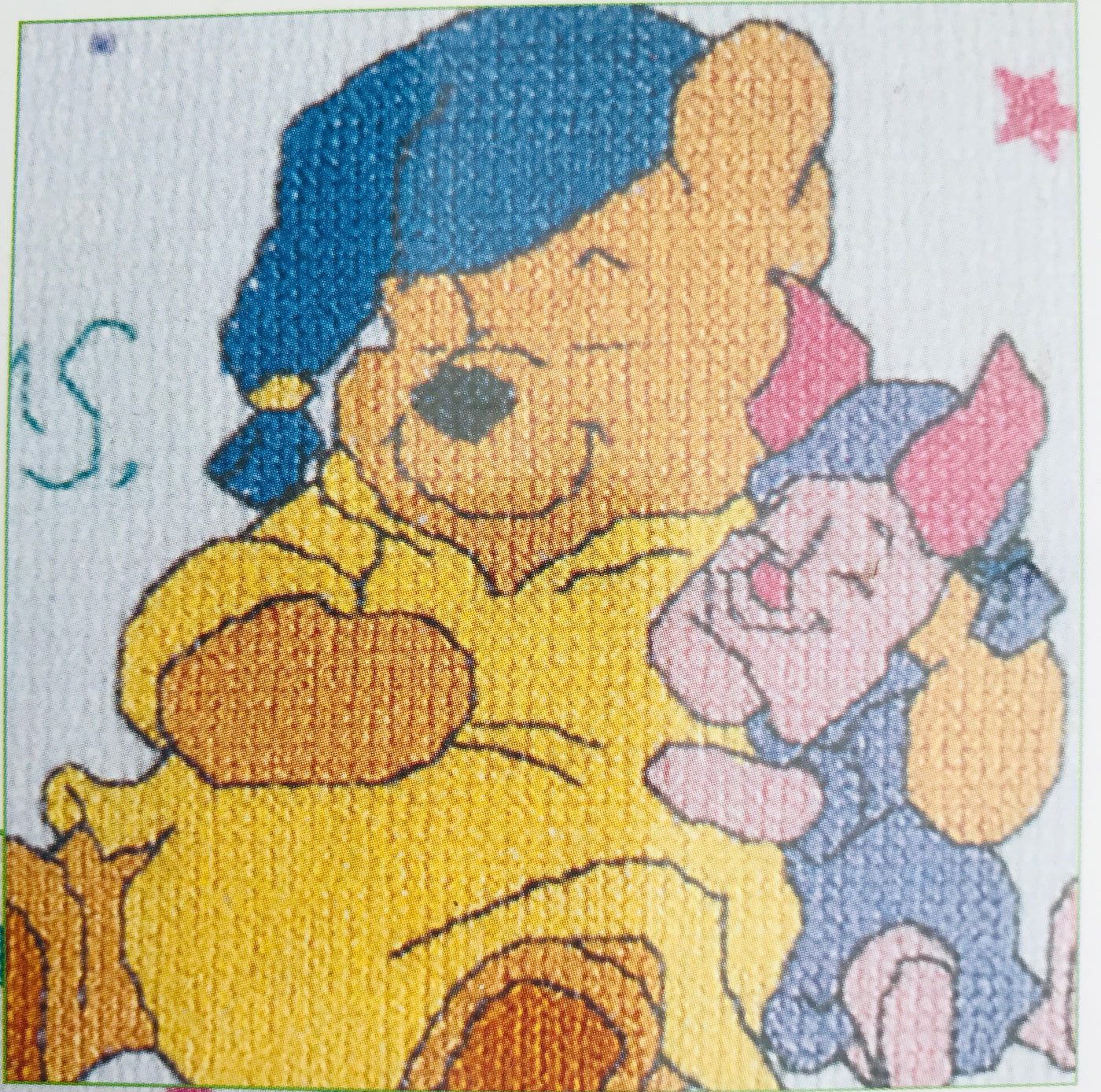 Walt Disney Winnie The Pooh Bear Snoozy Day Counted Cross Stitch Birth –