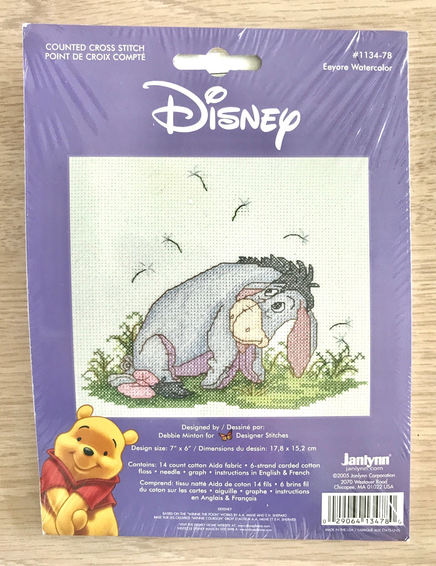 Disney, Other, Disney Eyore Embrodery Cross Stitch Art Set With All  Pieces 25 Inches