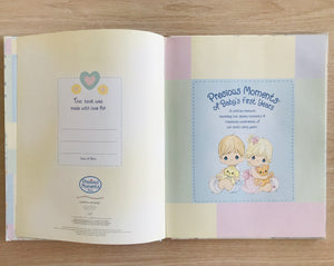 Precious Moments Baby Memory Record Book of Baby's First Years Boy & Girl with Pets Padded Hardcover Keepsake Stepping Stones 2005 New
