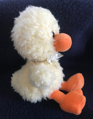 Little Suzy's Zoo Witzy Duck Yellow Plush Rattle Toy 7" Stuffed Soft Doll Baby Infant Vintage Collectible