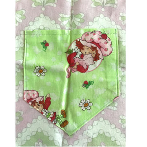 NEW Handmade Classic Strawberry Shortcake Girl Child Apron from Vintage Fabric 2-ply Reversible Unique