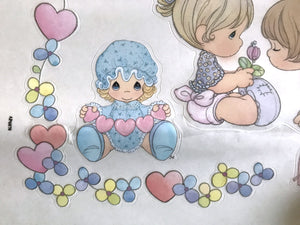 Precious Moments Baby Girl Wall Decals 26" x 20" Sheet Peel and Stick Stickers 2000 Large Sheet by Sunworthy