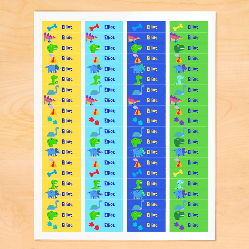 Dinosaur Land Personalized 80 CT Waterproof Mini Labels ...