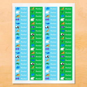Endangered Wild Animals Personalized 80 CT Waterproof Mini Labels