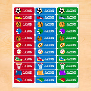 Game On Sports Personalized 33 CT Rectangle Waterproof Labels