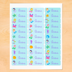 Fairy Princess Personalized 33 CT Rectangle Waterproof Labels