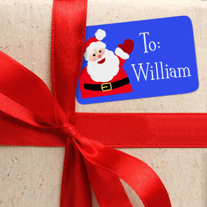 Blue Personalized Christmas Themed Gift Tags From or To