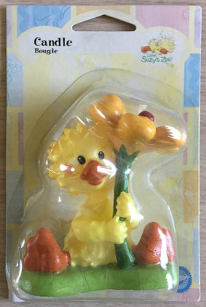 Little Suzy's Zoo Witzy Duck Molded Party Candle Cake Topper Decor 3" Baby Shower or Child's Birthday