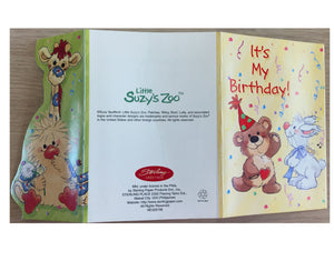 Little Suzy's Zoo Kids Child Birthday Party Invitation Greeting Cards 6 CT - Baby Animals Witzy Duck Boof Bear Patches Giraffe Lulla Bunny