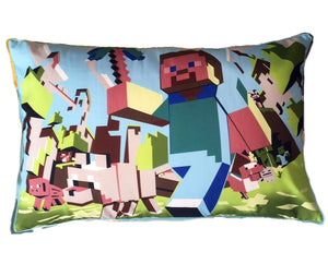Minecraft Steve Pillowcase Pillow Cover with Characters