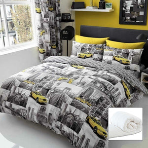 Yellow Cab NYC Photo New York Bedding Queen Duvet Cover / Comforter Cover Set