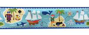 Pirates & Pirate Ships Wallpaper Border - 9" Extra-Wide Wall Border Olive Kids