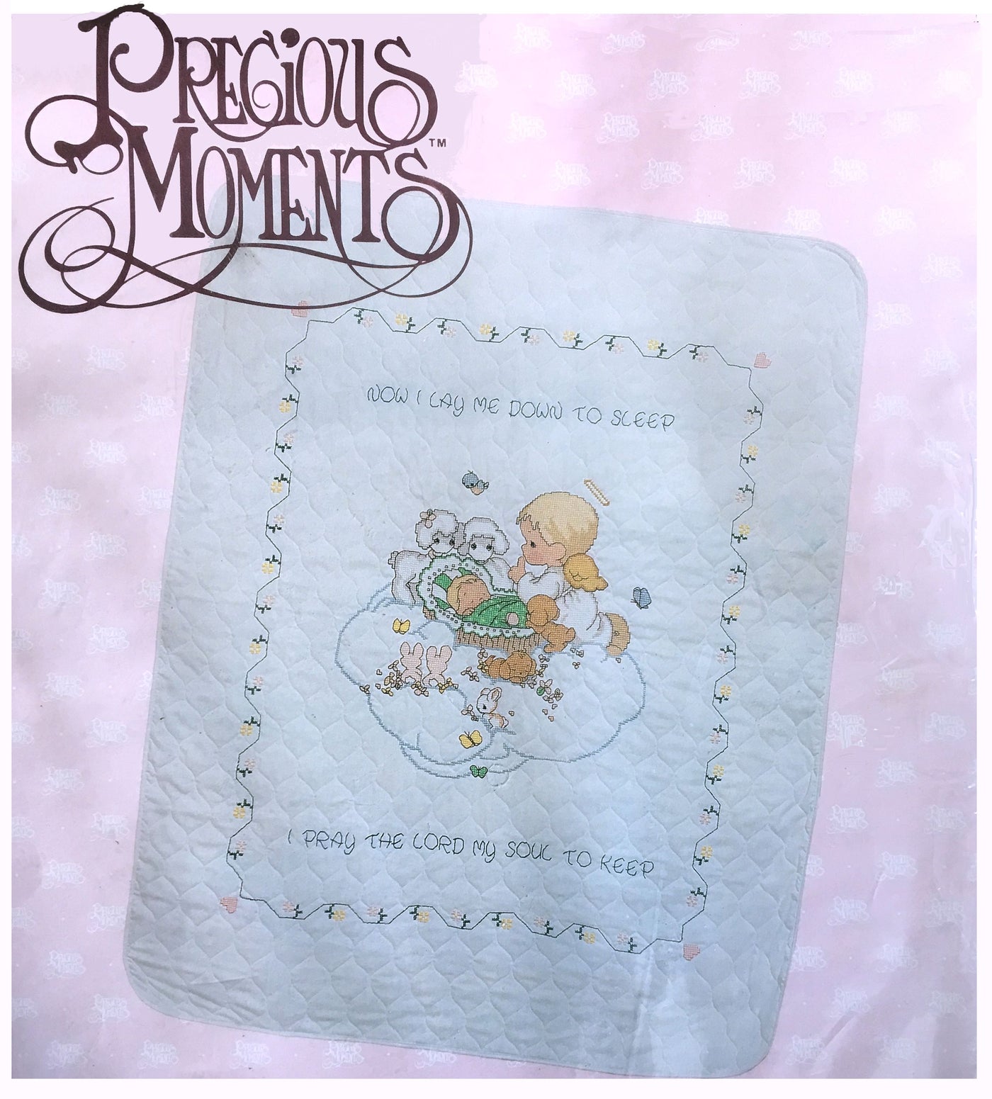 Precious Moments Stamped Cross Stitch 131-01 Baby's Arrival Quilt New-Old Stock