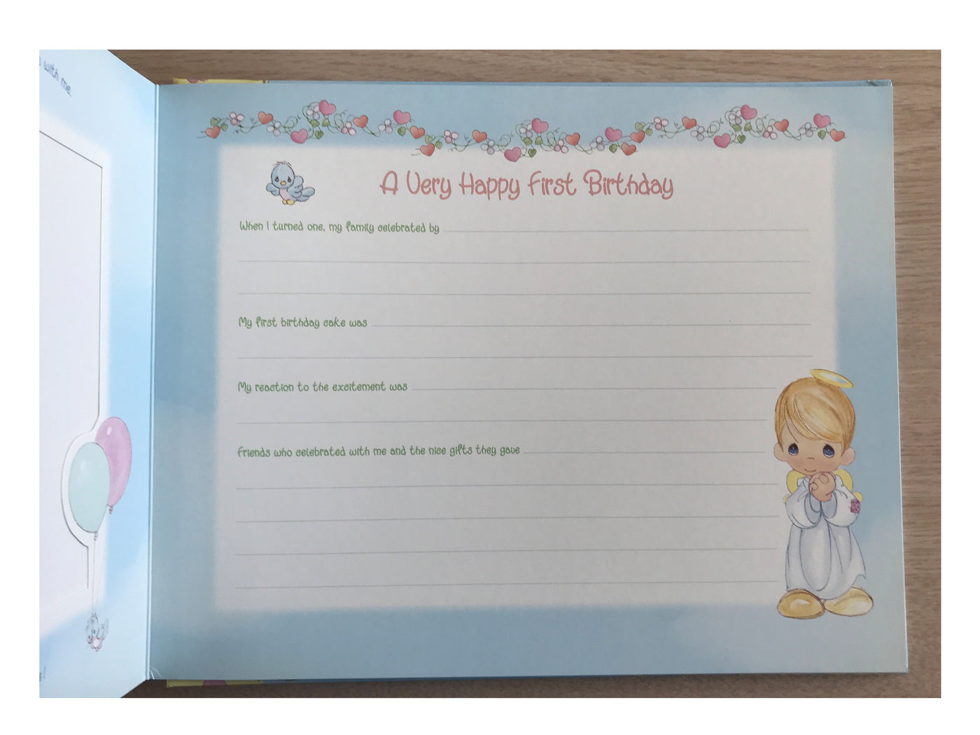 Vintage Rare New Precious Moments Baby Memory Record Book of