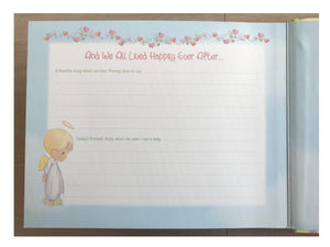 New Vintage Precious Moments Baby Memory Record Book Photo Keepsake Baby's First Year Sleeping Baby on a Moon Stepping Stones 2000 With Small Flaws