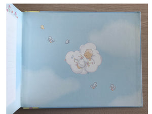 New Vintage Precious Moments Baby Memory Record Book Photo Keepsake Baby's First Year Sleeping Baby on a Moon Stepping Stones 2000 With Small Flaws