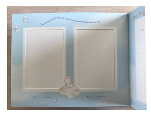 New Vintage Precious Moments Baby Memory Record Book Photo Keepsake Baby's First Year Sleeping Baby on a Moon Stepping Stones 2000 With Small Flaws