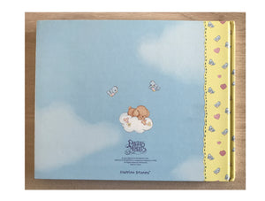 New Vintage Precious Moments Baby Memory Record Book Photo Keepsake Baby's First Year Sleeping Baby on a Moon Stepping Stones 2000 With Small Flaws