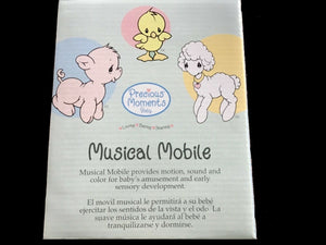 NEW Vintage Precious Moments Crib Musical Mobile for Baby Nursery Precious Babies - Boy Girl Bird Lamb & Sun