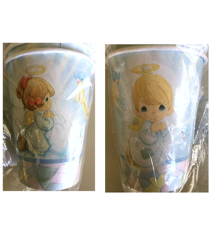 Precious Moments Angels Baby Shower Baptism Christening Party Paper Cups 8 CT