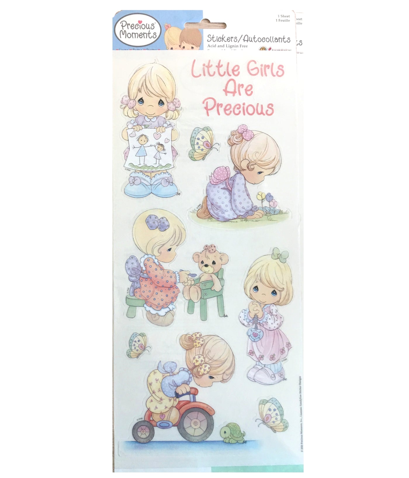 Precious Moments Scrapbooking Stickers Baby Girls Vintage Border
