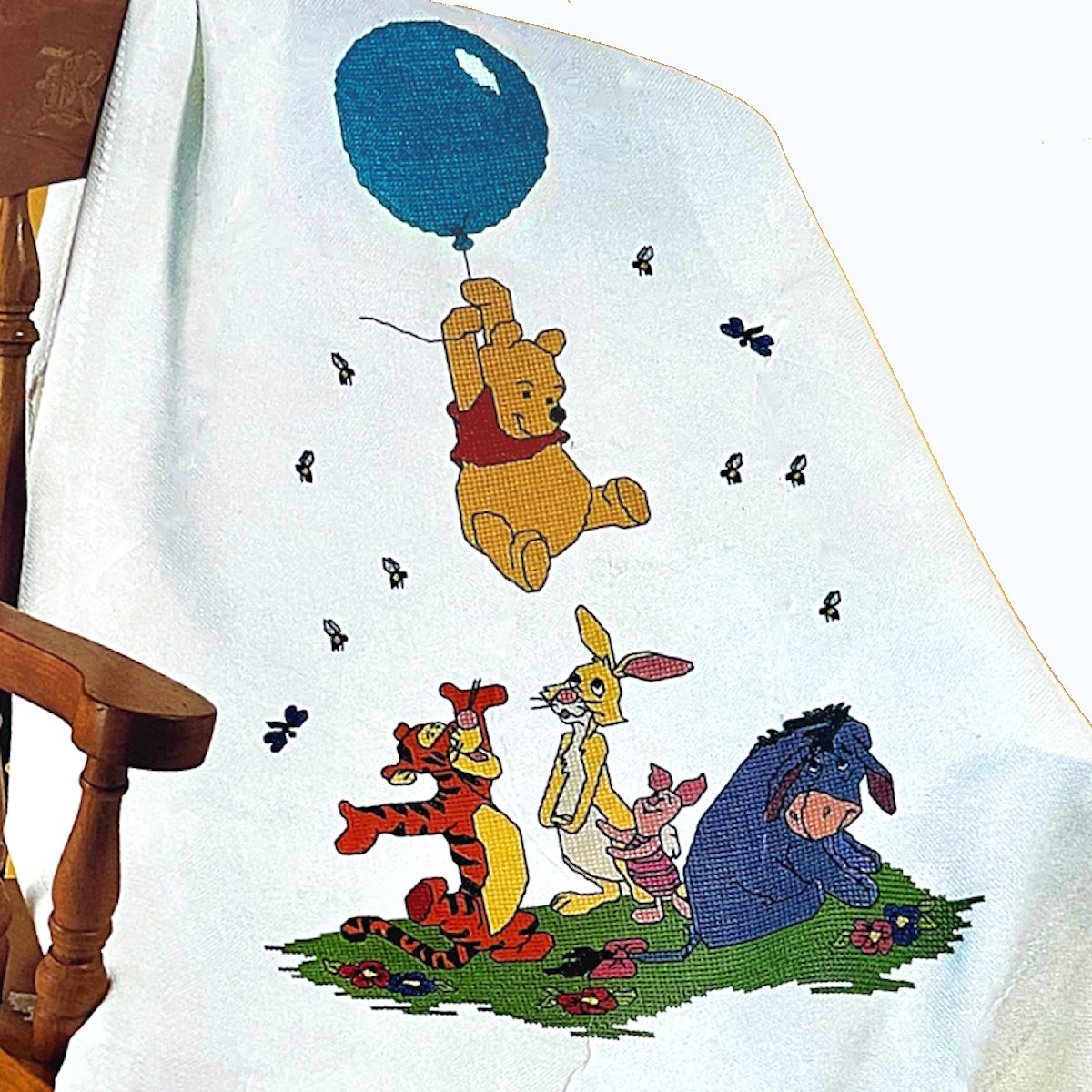 Vintage New Rare Disney Winnie The Pooh Bear With Floating Balloon