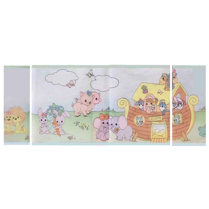Vintage New RARE Precious Moments Noah's Ark Wall Border Pre-Pasted 10 FT Two by Two Animals