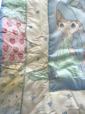 NEW Vintage Precious Moments Sweet Dreams From Heaven Blankets & Pajamas Boy Girl Baby Crib Bedding Set Nursery Bedroom Collection Rare 1999