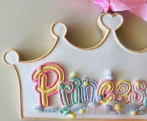 New Vintage Precious Moments Princess Baby Girl Wall Hanging or Door Hanger Resin Plaque 'Awake/Sleeping' Nursery Decor Sign