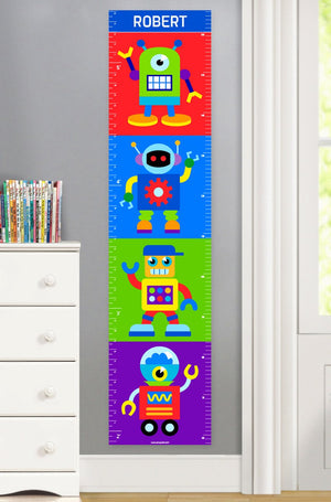 Robots Personalized Canvas Growth Chart