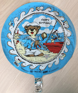 Suzy's Zoo Willie Bear's Oceans of Fun Happy Birthday 18" Party Balloon