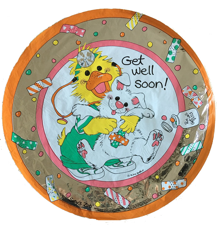 Suzy's Zoo Duck & Bunny Get Well 18" Party Balloon